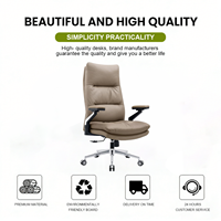 Chaises de bureau en cuir, réglables, luxueuses, ergonomiques, chaise de bureau moderne en cuir, chaise de direction pivotante confortable