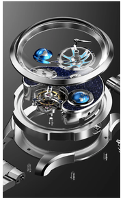 Ideal Knight 6808 High Quality Stainless Steel Hollow Men's Watch Custom Logo Waterproof Automatic Tourbillon Wristwatch for Man - Product Image 3