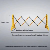 Barrera de Aislamiento Plegable de Seguridad con Barandilla Reflectante de Alta Visibilidad