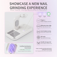 MR NAIL Taladro Eléctrico para Uñas 35000 RPM Recargable USB Portátil Kit de Máquina de Pulido para Manicura