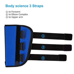 Có thể điều chỉnh thoáng khí nén cánh tay khuỷu tay cú đúp Hỗ trợ có thể điều chỉnh khuỷu tay cú đúp viêm gân khuỷu tay cú đúp hỗ trợ dây đeo - Product Image 3