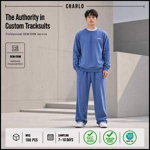 Conjunto Deportivo Charlo para Hombre, Sudadera Oversize de Gran Peso, Pantalones Anchos de Corte Relajado, Ropa Urbana, Venta al Por Mayor, OEM GCC - Product Image 1