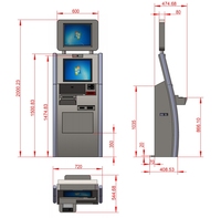 Type Plancher-debout terminal de kiosques de paiement d'écran tactile d'IR pour le service d'individu de télécom