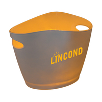 Secchiello per il ghiaccio a LED in plastica ovale grande da 5 litri Champagne birra vino bevande Ice Cube Bowl Cooler