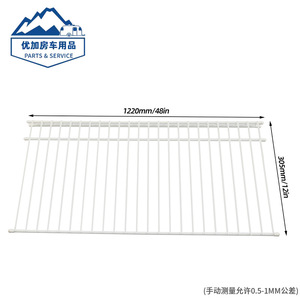 White Metal Grid <b>Shelf</b> 48 Inches <b>Wall</b> <b>Mounted</b> Wardrobe Storage Organizer Durable Rectangle Clothing Rack - Product Image 4