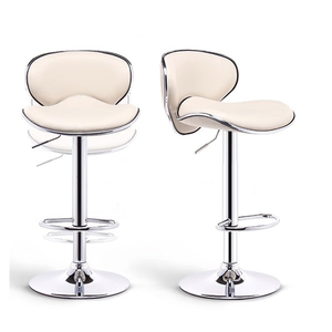 Sillas de <span class=keywords><strong>Bar</strong></span> Giratorias Ajustables con Base de Aluminio Contemporánea y Tapicería de Cuero PU para Uso en Interiores y Exteriores, Hogar, Bares y Centros Comerciales, a Precio Reducido - Product Image 4