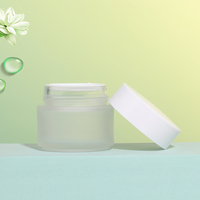 Pot en verre cosmétique vide pour crème visage, conteneur de soin de la peau, logo personnalisé, 5g 10g 15g 20g 30g 50g 100g