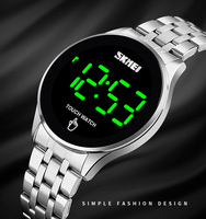 Orologio Digitale Uomo Touch LED Montres Écran Acier Montre-Bracelet pour Hommes 30m Étanche Skmei 1579