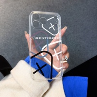 Pour 17 Pro Max & 16/15 Plus/14/13/12/11 – Coque de téléphone antichoc et anti-chute avec anneau magnétique transparent peint