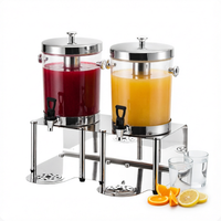 Nouveau design Distributeur de boissons 16L en acier inoxydable doré pour jus, lait, café, soda, bière pour cafétéria