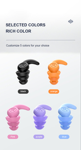 वाटरप्रूफ सुनवाई सुरक्षा के लिए सर्वश्रेष्ठ कस्टम फोल्डेबल डिजाइन नरम सिलिकॉन इयरप्लग - Product Image 5