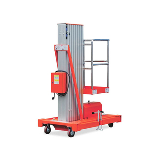 Yeni Elektrikli Adam Kaldırma Platformu 4m 6m 8m 10m 12m 117kg Dikey Mastlı Tek Mastlı Alüminyum Alaşımlı Tek Kişilik Kaldırma Platformu - Product Image 1