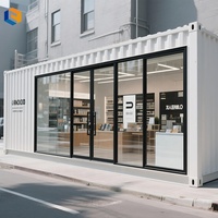 Maison préfabriquée mobile en conteneur à plat de 20 pieds pour bureau Bureau portable prêt à l'emploi de luxe