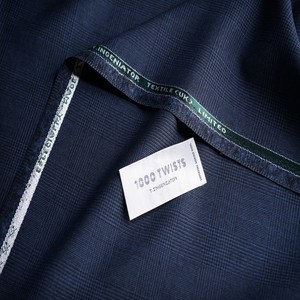 HARCHOY 100% <span class=keywords><strong>laine</strong></span> mérinos importée tissu torsadé solide 1000 torsades par mètre <span class=keywords><strong>Plaid</strong></span> tricoté bio 290 grammes veste de costume pour hommes - Product Image 2