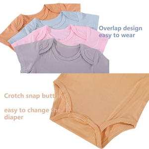 Body de Algodón para Bebé con Logotipo Personalizado, Unisex, Mameluco, Mono, <span class=keywords><strong>Ropa</strong></span> de Una Pieza para Recién Nacido, Mameluco de Manga Corta para Bebé - Product Image 3