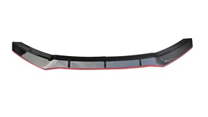 Welta Ready Ship High Quality ABS+PP 2 Piece Black Front <b>Splitter</b> Bumper Lip for 10th for 2016-2021 New Bolt-On - Product Image 5