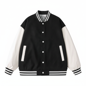 Veste universitaire sur mesure avec logo OEM, patchs en chenille, broderie chic, veste bomber de baseball, service OEM - Product Image 1