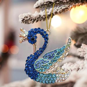 Ornamen Angsa Logam Kristal untuk Pohon Natal - Hiasan Burung Natal, Hadiah Natal untuk Pecinta Alam, Wanita, Teman, Ibu, Saudari, Anak-anak - Product Image 3