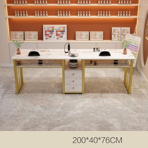 Mobiliario Profesional <span class=keywords><strong>para</strong></span> Salón <span class=keywords><strong>de</strong></span> Uñas <span class=keywords><strong>de</strong></span> Gran <span class=keywords><strong>Venta</strong></span>: Mesas <span class=keywords><strong>de</strong></span> <span class=keywords><strong>Manicura</strong></span> Cuadradas <span class=keywords><strong>para</strong></span> Salón <span class=keywords><strong>de</strong></span> Belleza con 3 Cajones y Suministros <span class=keywords><strong>de</strong></span> Escritorio - Product Image 3