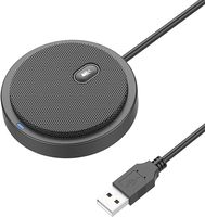 Micrófono USB para computadora de escritorio, micrófono con reducción de ruido AI, micrófono omnidireccional de condensador para PC y portátil, para llamadas en línea y grabación de clases