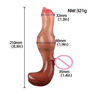 Vibrador de Silicona Realista con Forma de Lobo FAAK, Estimulador de Punto G, 10 Modos, Carga USB, Vibración Anal, Artículos Sexuales para Adultos 18+ - Product Image 6