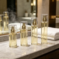 Flacon pulvérisateur portable en plastique à fine brume, rechargeable, pour soins de la peau, tonique, parfum, emballage cosmétique