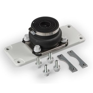 Conector de cable 1P macho/hembra Impedancia de 50ohm Longitud personalizada en forma de cono para cables de Diam27-66-Brida de cobre de latón y níquel - Product Image 1