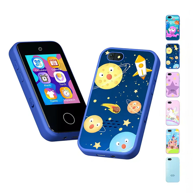 Factory Wholesale Children Educational Toy Phone 2.8Inch Touch Screen Dual Camera Kids Mini Mobile Phone Dinosaur Unicorn