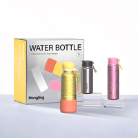 Bouteille d'eau isotherme en titane pur Hong Ling, portable, avec emballage personnalisé pour le sport et l'usage quotidien