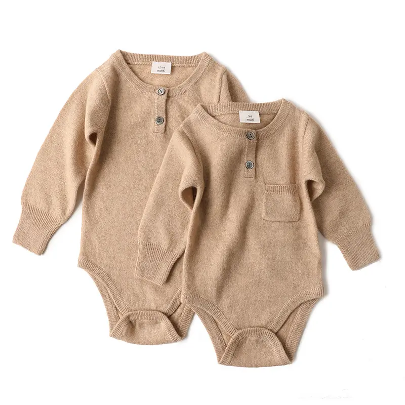 Newborn customized Baby Clothes Classic Knitted cashmere Baby romper