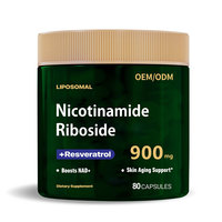 Capsules de supplément de nicotinamide riboside resvératrol quercétine NAD haute pureté de marque privée OEM