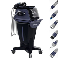 Appareil de microdermabrasion à jet d'oxygène pour soins de la peau M6 en noir, écran tactile, hydratation de la peau