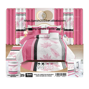 In Stock Hot <strong>Sale</strong> 24 Pieces Bedspread <strong>Set</strong> king Size Bed Cover <strong>with</strong> <strong>Curtains</strong> and <strong>Matching</strong> Bathroom <strong>Sets</strong> 24 Pcs <strong>Bedding</strong> <strong>Set</strong> - Product Image 4