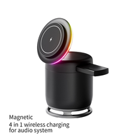 Speaker Bluetooth Terbaru 25W Pengisi Daya Nirkabel Magnetik 3-in-1 Pengisian Cepat untuk Apple dengan Lampu RGB