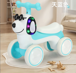 Patinete de Equilibrio de Cuatro Ruedas sin Pedales para Bebés y Niños, Estilo Cachorro, con Música y Luces, Juguete Deslizante de Plástico, Hebei - Product Image 5