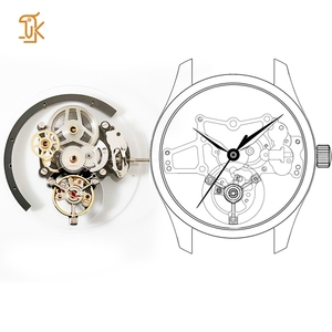 Mouvement automatique squelette transparent saphir, réserve de marche 45H, fabricants de mouvements mécaniques personnalisés - Product Image 2