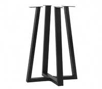 WEKIS Pieds trapézoïdaux en fonte Design industriel vintage Pieds de table basse à thé à bout court pour armoire d'hôpital d'hôtel