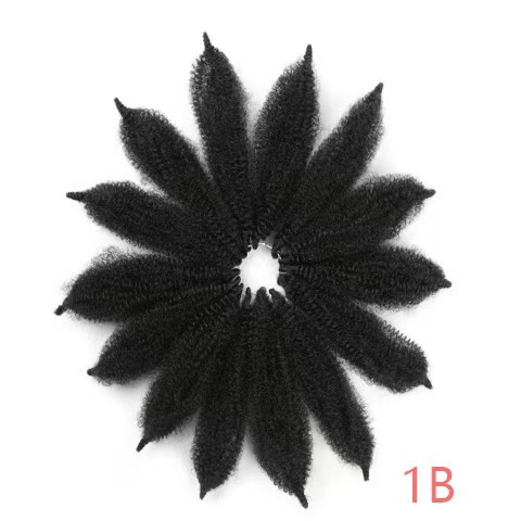 KAMA Wholesale Pre-Stretched 8Inch Short Marley Twist Braiding Hair Extension Soft High Temperature Fiber Crochet Braid Women Detail Section 2