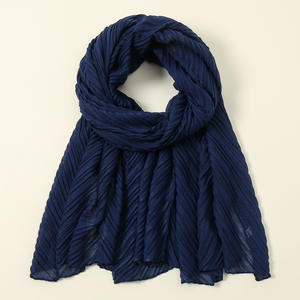 Fancy New Personalizar plisado algodón arrugado Hijab para mujeres musulmanas pañuelo para la cabeza chal de algodón transpirable - Product Image 5