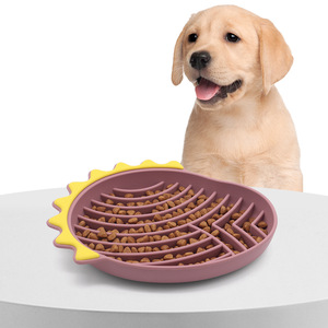 Hot-selling Practical new design cute <b>slow</b> food bowl simp bowl strong suction base silicone pet <b>dog</b> cat <b>slow</b> <b>feeder</b> - Product Image 2