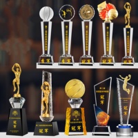 Trophée en cristal personnalisé de haute qualité avec gravure laser polie, style minimaliste pour cérémonie de remise des prix