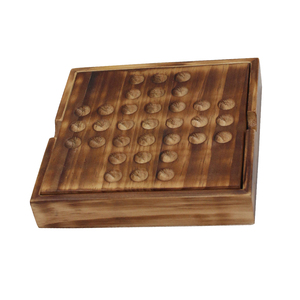 14cm 5.5 pouces Puzzles carbonisés et <span class=keywords><strong>jeux</strong></span> Solitaire Marbre Bois Casse-tête Jeu En Gros Personnalisable - Product Image 4