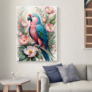 Fabricant de peinture diamantée personnalisée <span class=keywords><strong>perroquet</strong></span> et fleurs en résine, beau motif plein foret 5d peinture diamantée décoration intérieure - Product Image 2