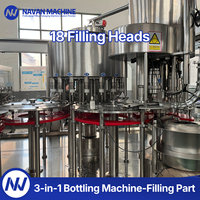 Volledig automatische PET-fles drinkwater vulmachine CGF18-18-6 4000BPH RVS PLC servo-aangedreven vulsysteem