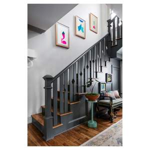 Finition mate matérielle de hêtre d'escalier droit en <span class=keywords><strong>bois</strong></span> anti-rayures de Prima <span class=keywords><strong>pour</strong></span> l'utilisation du deuxième étage à la terre de maison résidentielle - Product Image 4