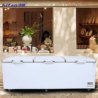 Kulkas Komersial Hemat-Ruang dengan Bagian Freezer Terintegrasi, Pendinginan Udara, Defrost Otomatis, Performa Freezer Dalam yang Andal