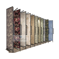 Support métallique rotatif personnalisé pour papier peint mural, présentoir coulissant pour carreaux de céramique et pierres - Présentoir Boya pour utilisation en showroom