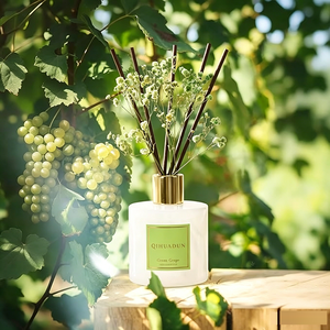 Diffuseur de roseaux aux raisins verts naturels de qualité supérieure, écologique et longue durée, pour salon, chambre et salle de bain, parfum pomme et citron frais - Product Image 4