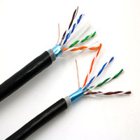 Kabel LAN Outdoor Cat6 UTP FTP SFTP Tahan Air 4 Pasangan 8 Inti Tembaga Kabel Jaringan Komunikasi