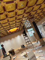 Faux Plafond de Luxe Décoration de Temple Panneau Décoratif en Aluminium Carreaux de Plafond en Aluminium